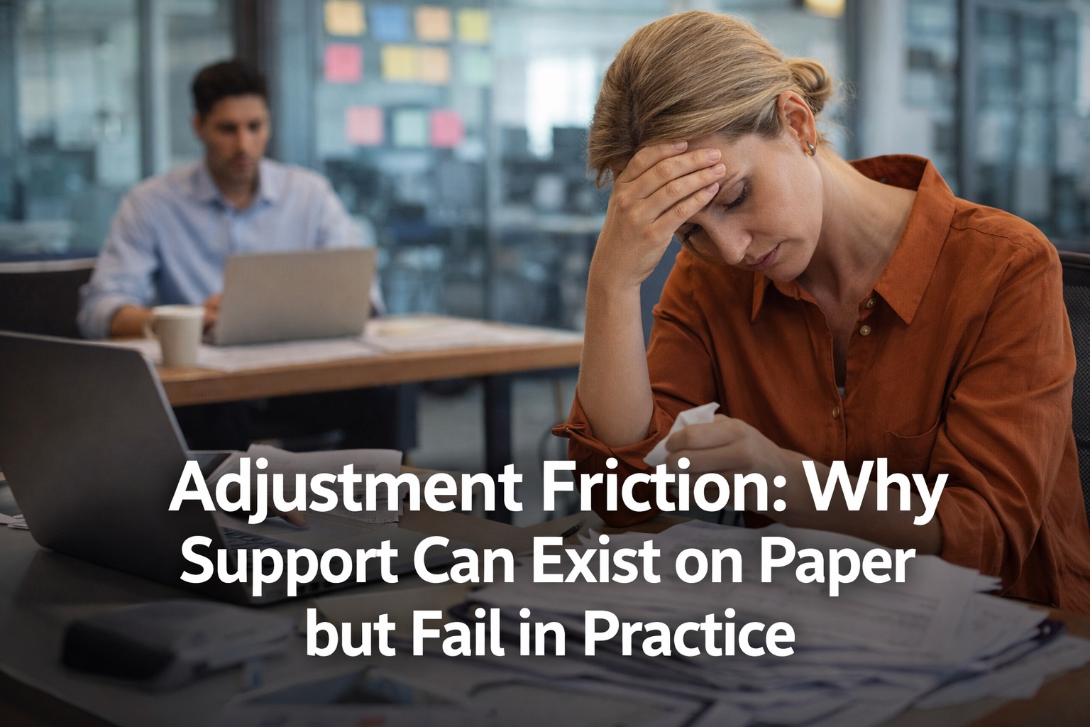 Adjustment Friction: Why Support Can Exist on Paper but Fail in Practice
